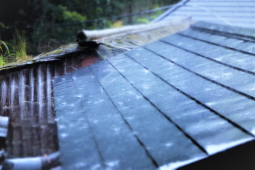 雨の屋根